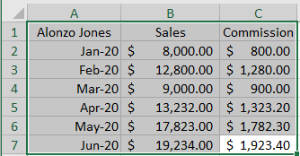 Step 1: Select your chart data