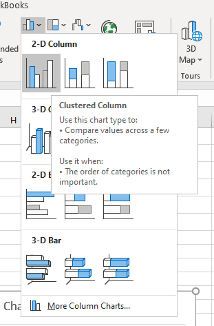 Step 3: Click the Gantt button from the Chart type window