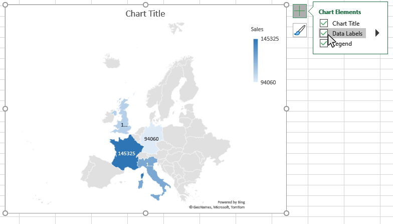 Step 3: Select Axis Titles from the Chart Elements window