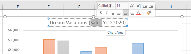 Step 3: Format the Chart Title