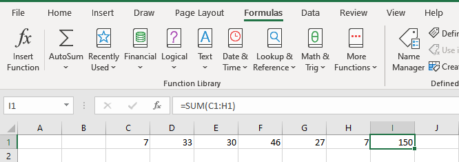 Result: You will see the result of the formula appear in the cell you originally selected