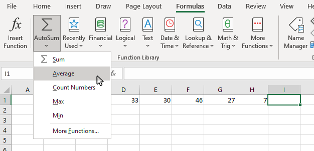 Step 2: AutoMAX command on Formulas tab