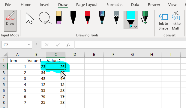 Step 4: Highlight the spreadsheet