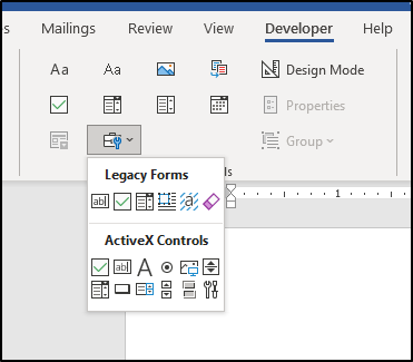 Legacy forms and ActiveX controls.