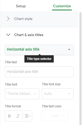 Step 3: Select Data Tables from the Chart Filters window