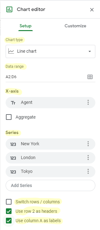 Step 3: Adjust the Setup Options you would like to modify on the Setup tab