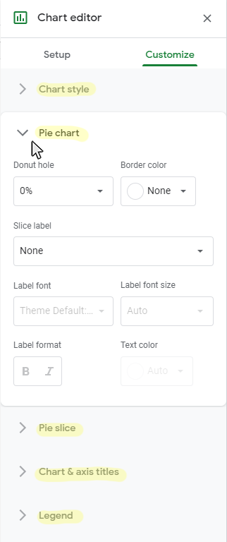 Step 3: Adjust the Customization Options you would like to modify on the Customization tab