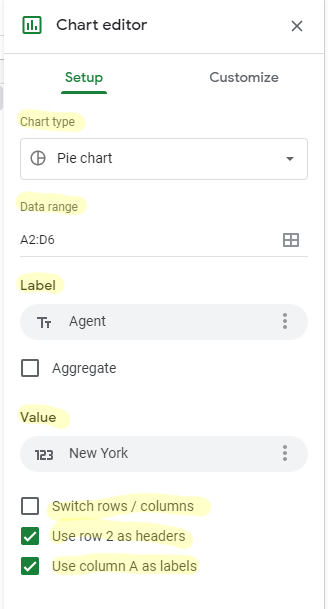 Step 3: Adjust the Setup Options you would like to modify on the Setup tab