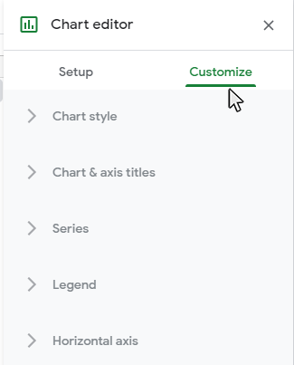 >Step 2: Select the Customize tab