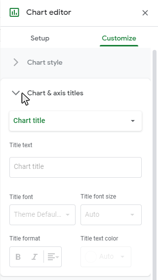 Step 3: Open the Chart Style sub-menu